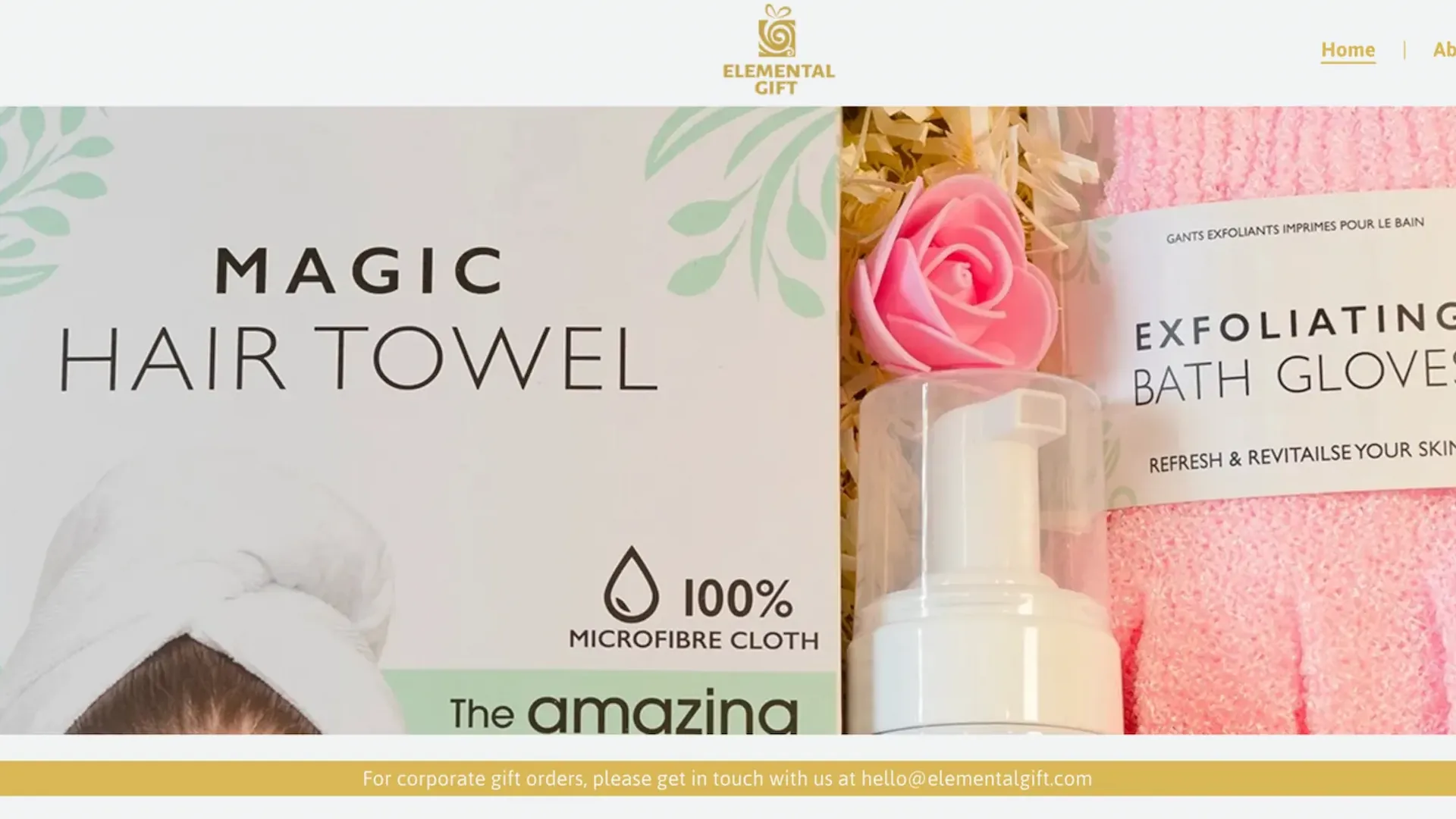 Click to explore Elemental Gift - Premium gift box collections E-commerce website display of Elemental Gift showing curated gift boxes and personalized gifting options