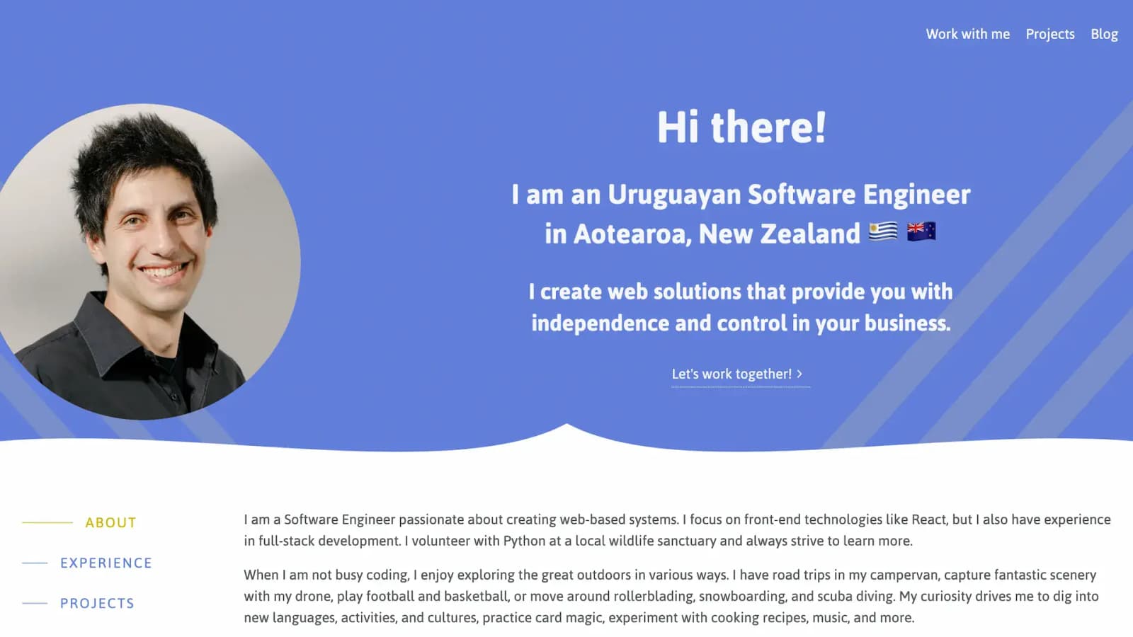 Click to view Max Chereza's comprehensive portfolio and professional journey Personal portfolio website of Max Chereza displaying web development projects and professional experience